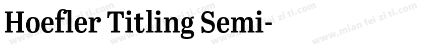 Hoefler Titling Semi字体转换